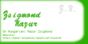 zsigmond mazur business card